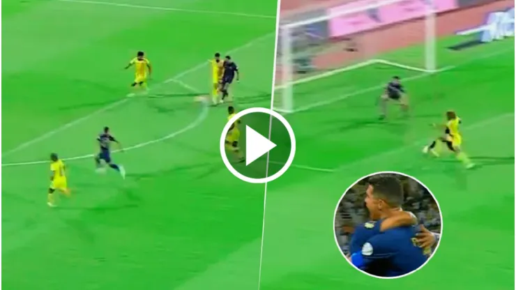 CR7 también mete asistencias: gran pase para el 1-0 de Al Nassr