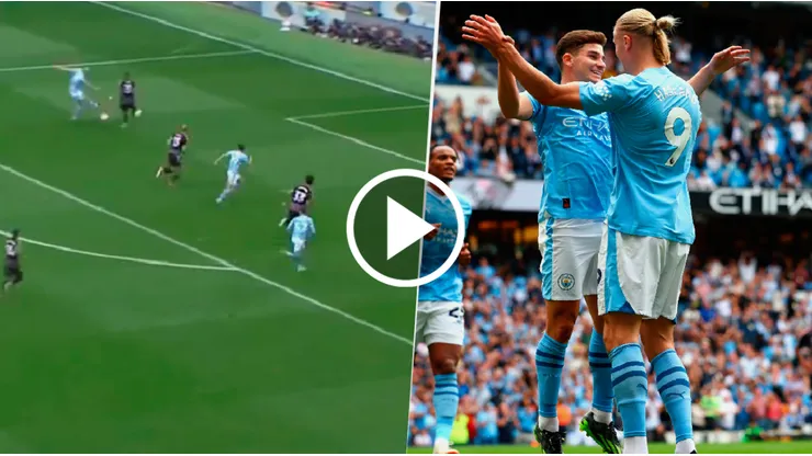 Tomá y hacelo: pase de Haaland y gol de Julián Álvarez