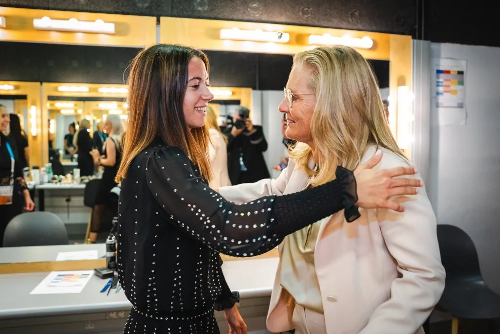 Aitana y Sarina se encontraron tras la final del Mundial.