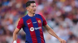 Robert Lewandowski exige refuerzos para quedarse en el FC Barcelona. Getty Images.