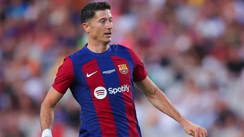 Robert Lewandowski exige refuerzos para quedarse en el FC Barcelona. Getty Images.