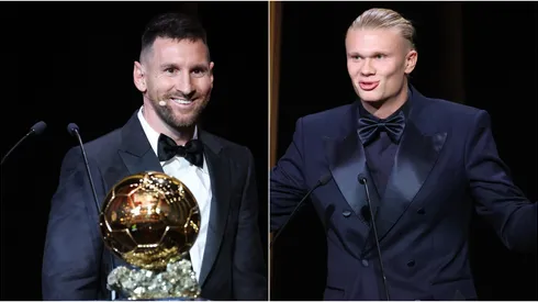 Lionel Messi y Erling Haaland en el Balón de Oro 2023.