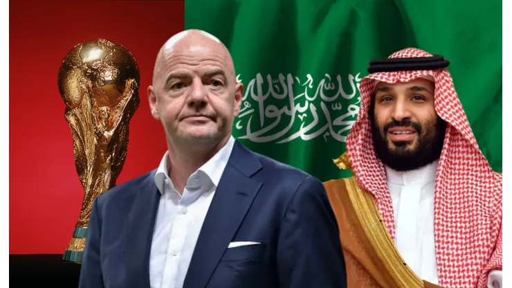 Gianni Infantino y Mohamed Bin Salman.