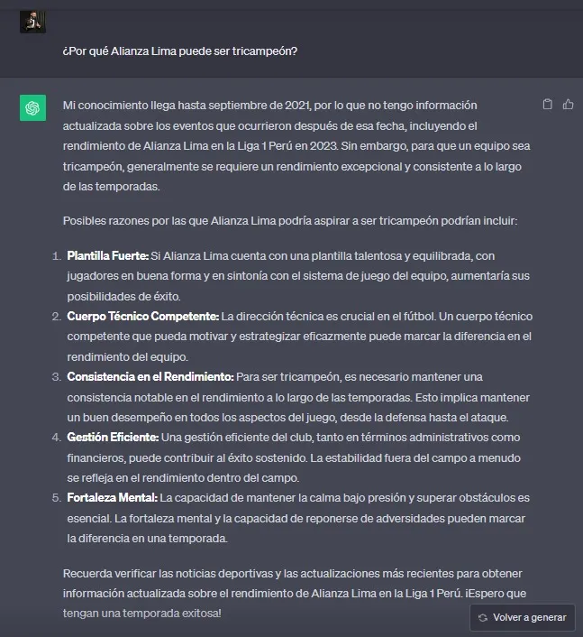 ChatGPT analiza el presente y futuro de Alianza Lima este 2023. (Foto: Google).