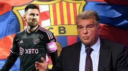 Lionel Messi y Joan Laporta.