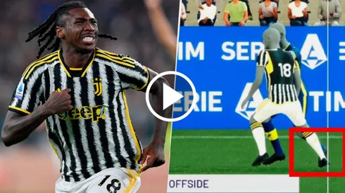 Moise Kean marcó un golazo, pero fue anulado por este offside.