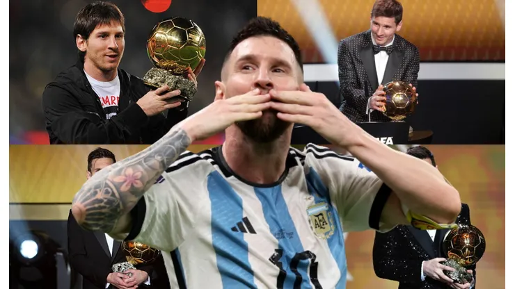 Lionel Messi y sus victorias en el Balón de Oro.
