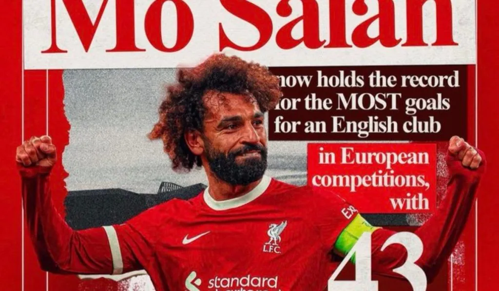 Tributo de Fabrizio Romano a Mohamed Salah por sus 43 goles en torneos UEFA con Liverpool: FR