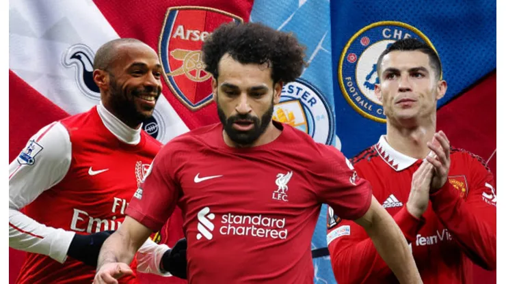 Thierry Henry, Cristiano Ronaldo y Mohamed Salah.