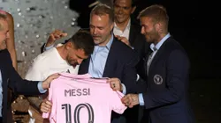 Lionel Messi, Jorge Mas y David Beckham.