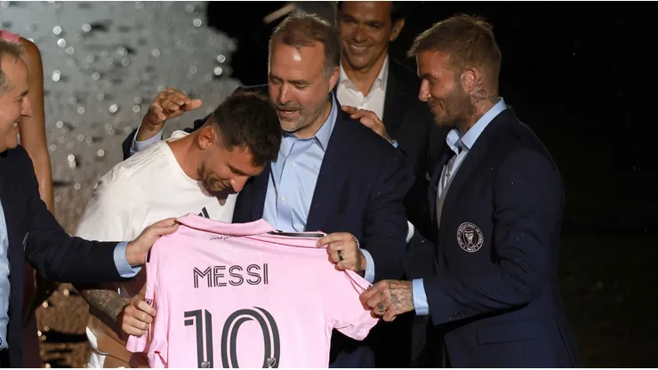 Lionel Messi, Jorge Mas y David Beckham.