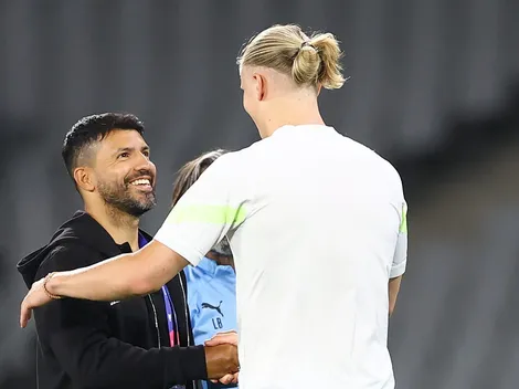 Haaland va por una marca del Kun en el Manchester CIty