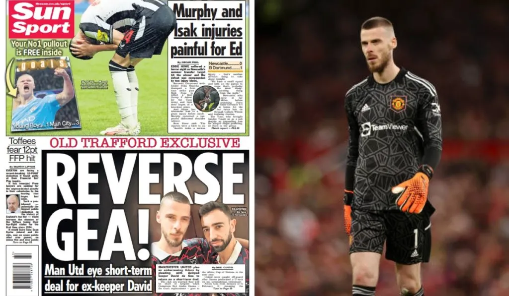 La información de la prensa inglesa sobre el futuro de De Gea: TW