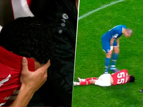 Anthony Valencia se fue lesionado por un fuerte golpe en la Champions League