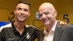 Gianni Infantino, presidente de la FIFA, vio el último partido de Cristiano Ronaldo con Al Nassr.