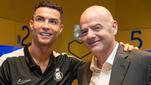 Gianni Infantino, presidente de la FIFA, vio el último partido de Cristiano Ronaldo con Al Nassr.