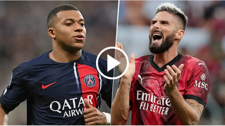 PSG vs. Milan por la Champions League.