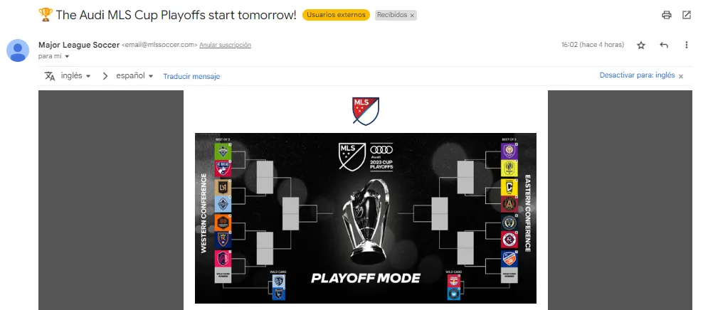 Anuncio de la MLS sobre Playoffs 2023. (Foto: https://www.mlssoccer.com/)