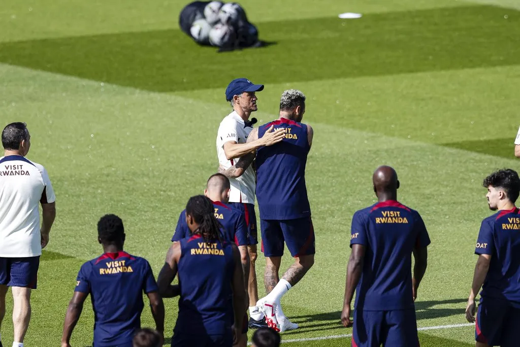 Luis Enrique y Neymar en la pretemporada de PSG (IMAGO / Just Pictures)