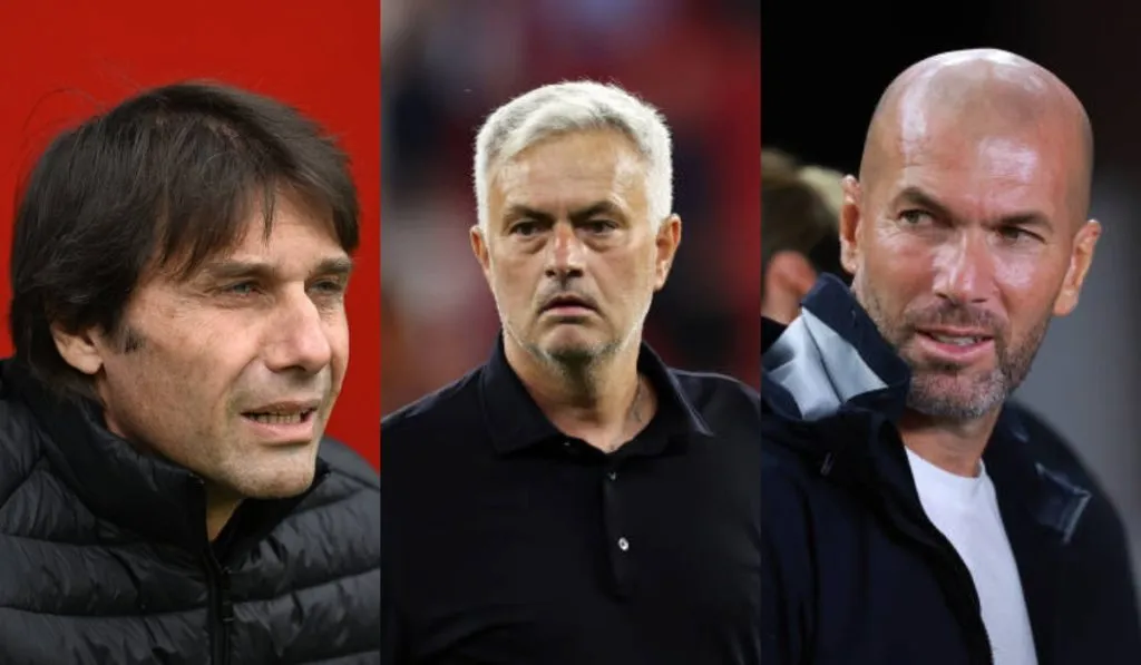 Antonio Conte, José Mourinho y Zinedine Zidane, objetivos de Arabia Saudita para su liga: Getty Images