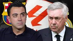 Xavi Hernández y Carlo Ancelotti.