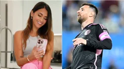 Antonela Rocuzzo y Lionel Messi.