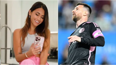 Antonela Rocuzzo y Lionel Messi.