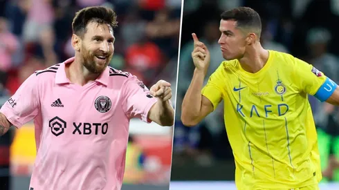 Cristiano Ronaldo supera ampliamente a Lionel Messi en los votos para la categoría Mejor Jugador del 2023 de los Globe Soccer Awards. Getty Images.