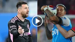 Lionel Messi y Enzo Copetti en Charlotte FC vs Inter Miami.
