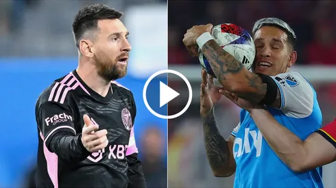 Lionel Messi y Enzo Copetti en Charlotte FC vs Inter Miami.