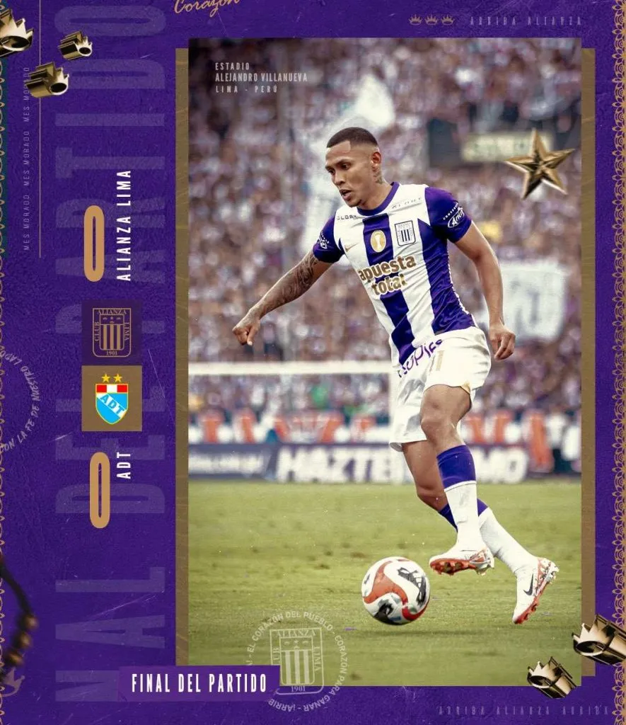 Alianza Lima empató ante ADT de Tarma por la fecha 18 del Torneo Clausura. | Créditos: Twitter Alianza Lima.