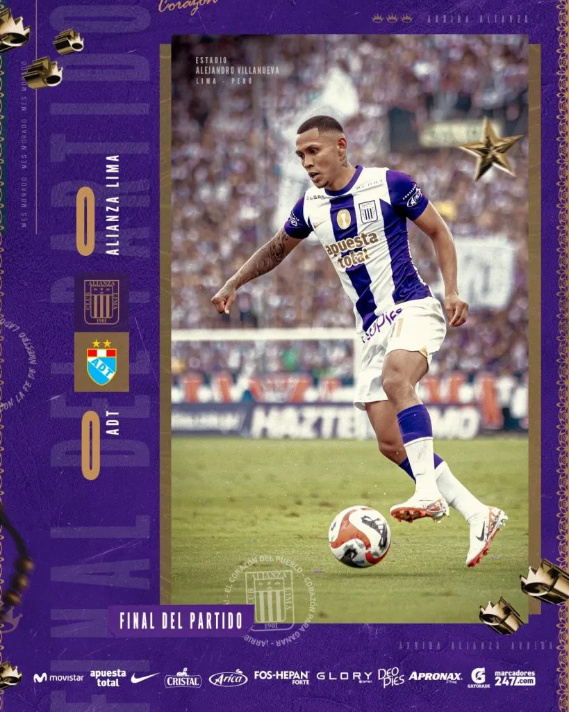 Alianza Lima solo igualó contra ADT Tarma en Matute. (Foto: Alianza Lima).