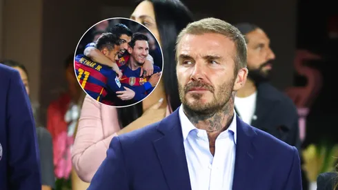 Neymar, Luis Suárez, Lionel Messi y David Beckham.