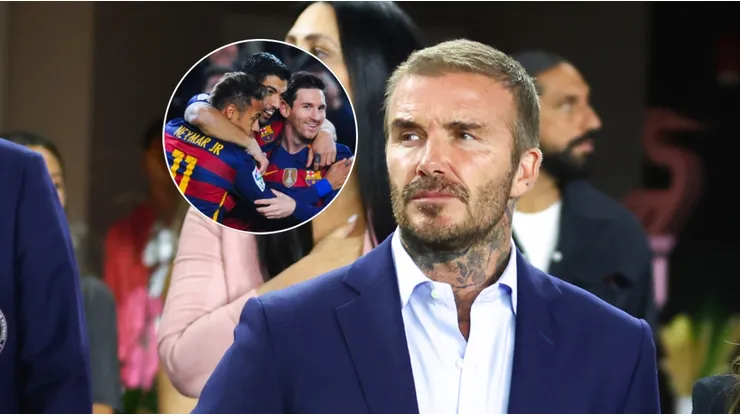 Neymar, Luis Suárez, Lionel Messi y David Beckham.
