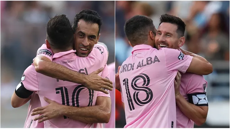 Lionel Messi, Sergio Busquets y Jordi Alba.