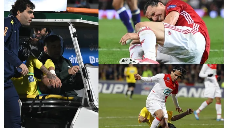 Neymar, Zlatan Ibrahimovic y Falcao, algunos de los lesionados por el cruzado.