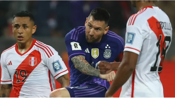Leo Messi en Argentina vs. Perú por Eliminatorias.