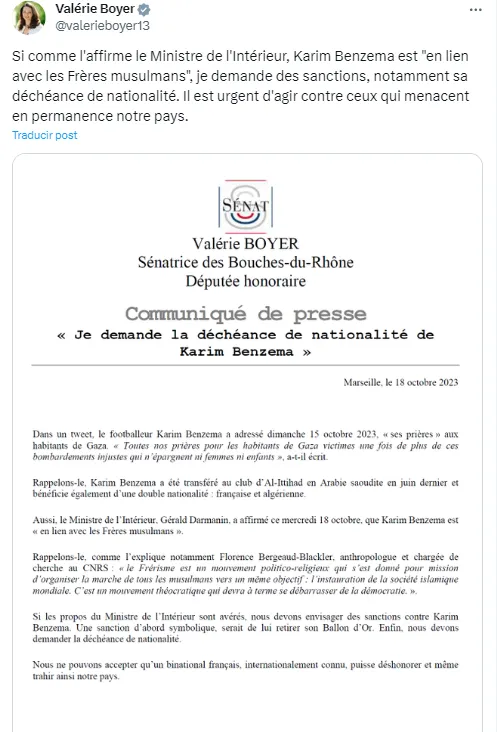 Captura Twitter Oficial Valérie Boyer