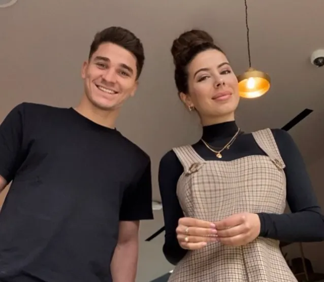 Sara Duque con Julián Álvarez (Captura Instagram Sara Duque)