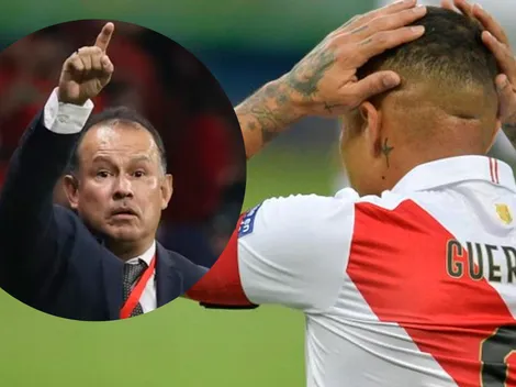 Paolo Guerrero reacciona al ser sustituido en el partido de Perú contra Argentina