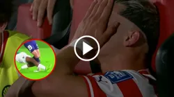 Ramón Sosa, desconsolado tras su dura lesión.