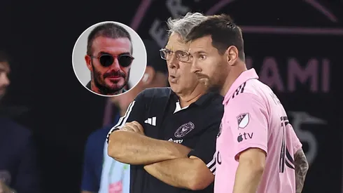 David Beckham, Gerardo Martino y Lionel Messi.