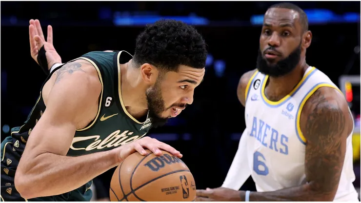 Jayson Tatum y LeBron James