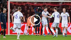 Camavinga se agarraba la cabeza y Gilmour festejó el primer gol del amistoso.