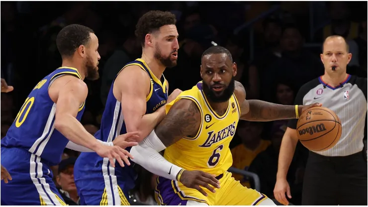 LeBron James, Stephen Curry y Klay Thompson