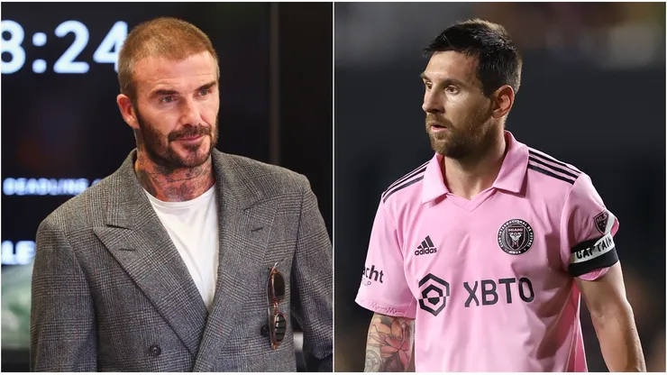 David Beckham y Lionel Messi.