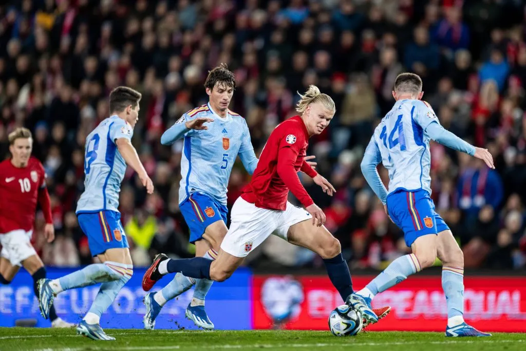 Erling Haaland en el partido de Noruega ante España (IMAGO / Bildbyran)