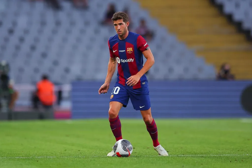 Sergi Roberto durante el Trofeo Joan Gamper ante Tottenham (Getty)