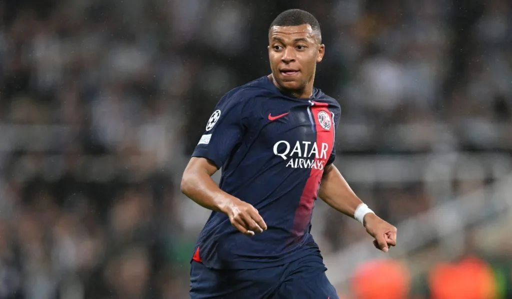 Kylian Mbappé en el duelo ante Newcastle por la Champions League: Getty Images