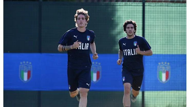 Nicolo Zaniolo y Sandro Tonali.